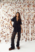 Globe Shell Shirt In Black by Itana, photo 1 of 10, Leonica