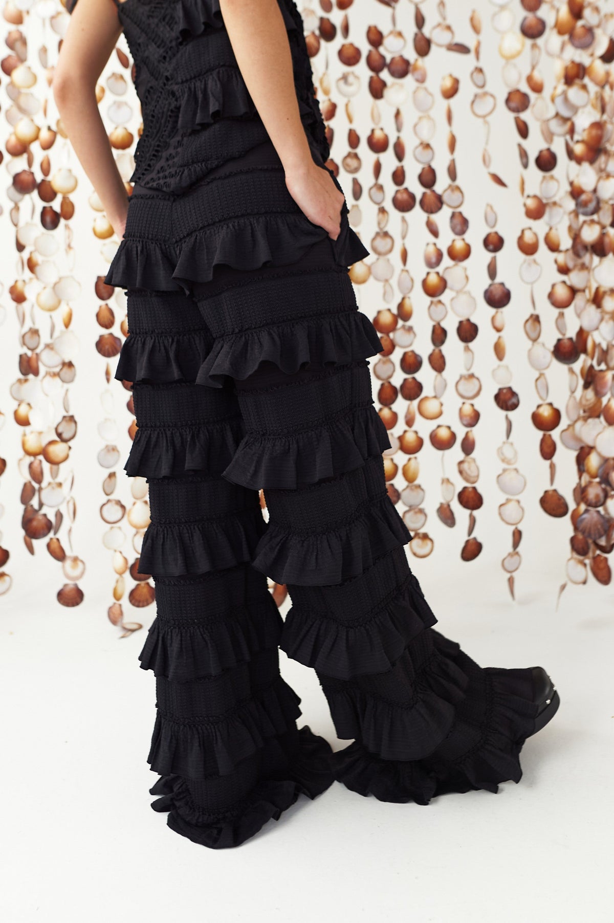 Moonlight Dancing Pants In Black Shell by Itana, photo 12 of 17, Leonica