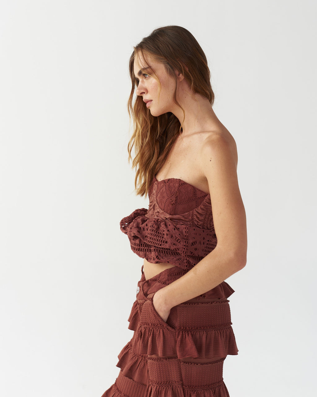 Shell Corset In Brown by Itana, photo 3 of 5, Leonica